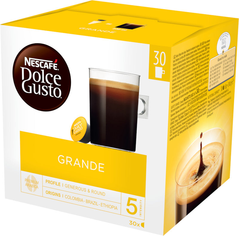 Nescafé Dolce Gusto Kaffeekapseln Grande Caffè Crema – für Dolce Gusto – Intensität 5 – 30 Kapseln