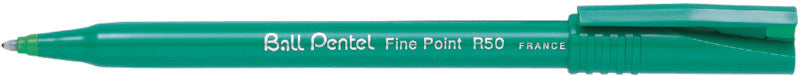 Pentel Ball Fine – Tintenroller, mit Kappe, 0,8 mm, Grün