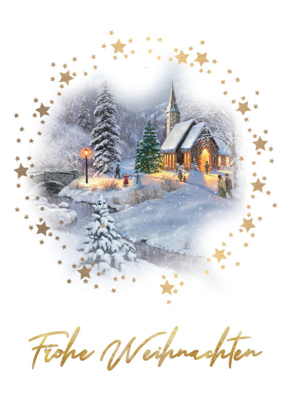 Kurt eulzer Weihnachtsgrusskarte – 75 × 108 mm – mit Umschlag, Text DE, Karton