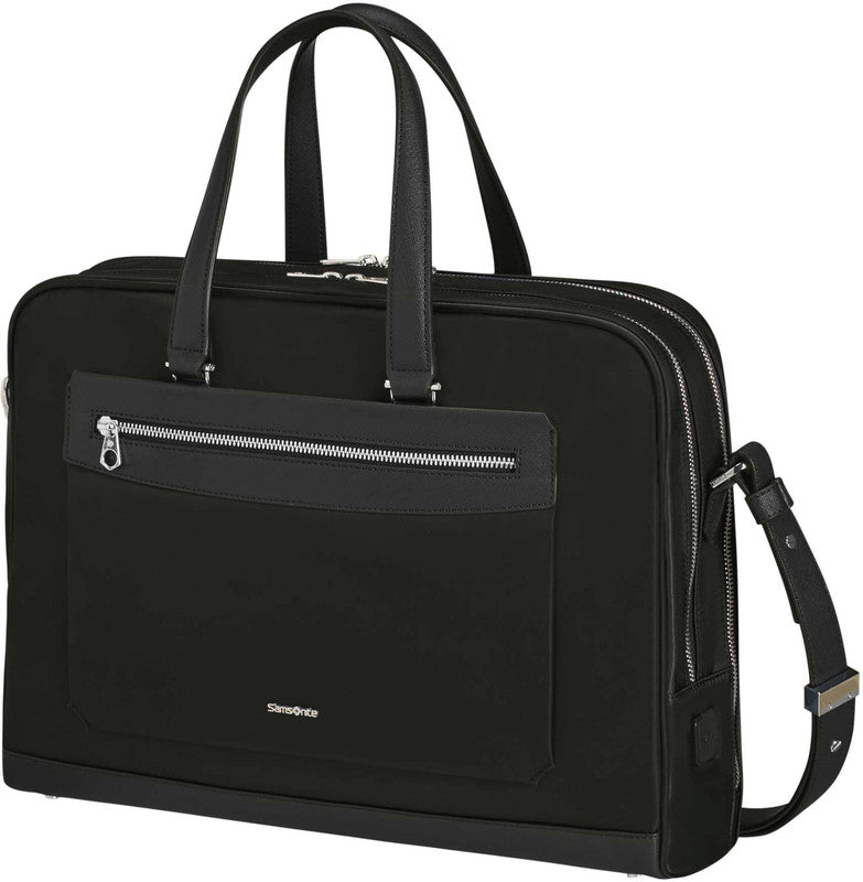 Samsonite Zalia 2.0 Notebook-Tasche – für Notebooks bis 15,6", 14,5 l, RFID-Fach, USB-Anschluss, Nylon, schwarz