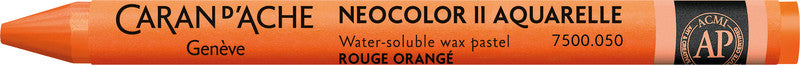 Caran d-Ache Neocolor II – Wachsmalkreiden – Rotorange