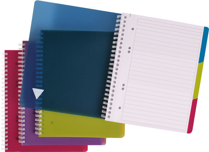 Clairefontaine Spiralblock, liniert, Spiralbindung, 90 Blatt, 4-fach gelocht, perforiert, 90 g/m² – sortiert
