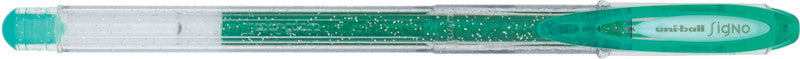 Uni-Ball Signo Sparkling Gelschreiber – grün, 0,7 mm, für dunkles Papier, Kappe