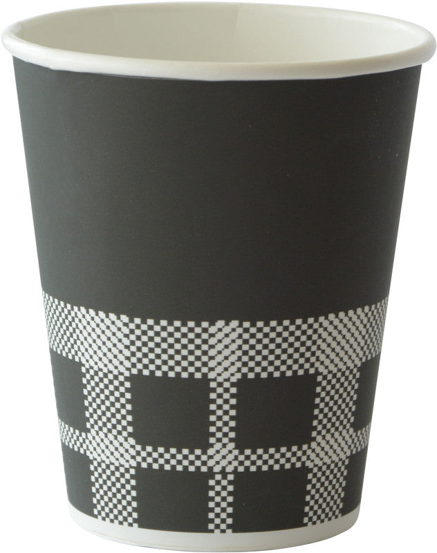 Duni Papier-Trinkbecher (innen PE-beschichtet) – 2,4 dl, schwarz, 40 Stück