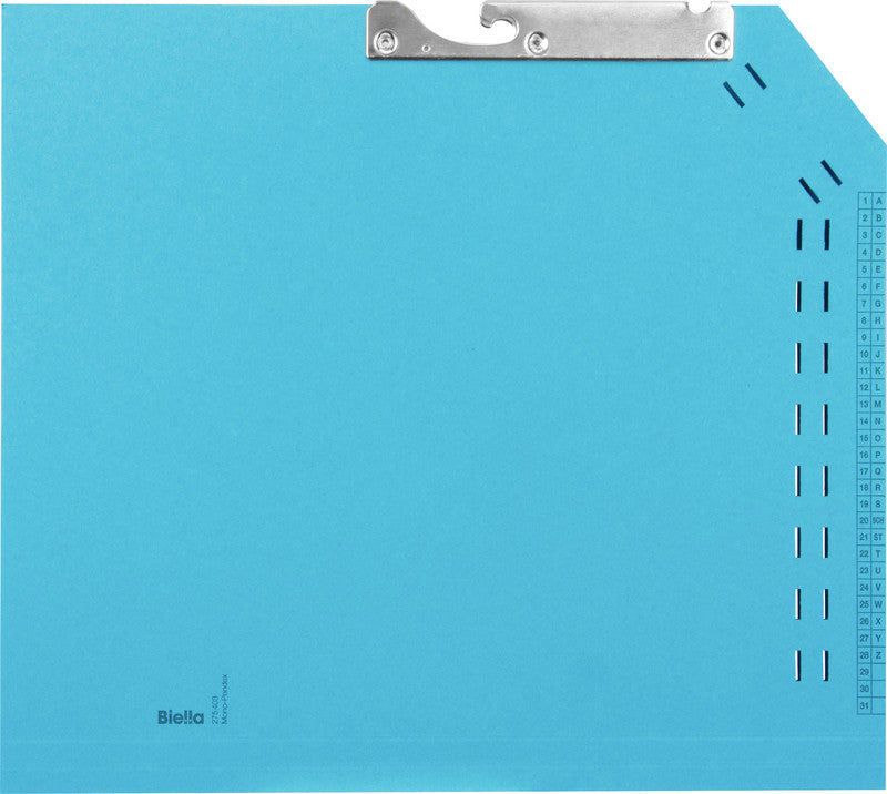 Biella Hängeordner für A4 – Karton, Blau, 320 × 280 mm, ohne Vordruck