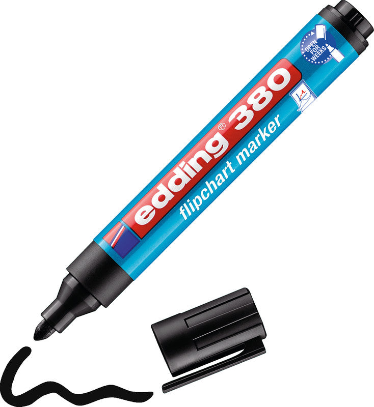 Edding Flipchart-Marker 380 – Rundspitze 1-5 mm – Schwarz