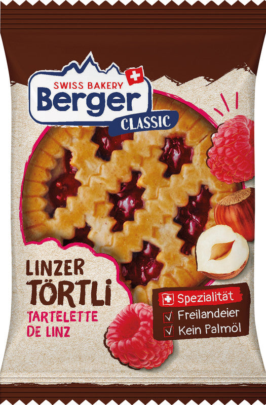 Berger Linzertörtli Gebäck – Himbeere, 74 g