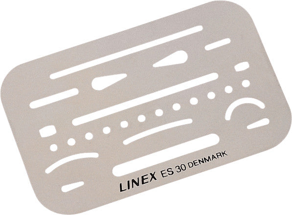 Linex Wandtafel-Lineal 9,0 cm – Metall, Silber, abgerundete Ecken