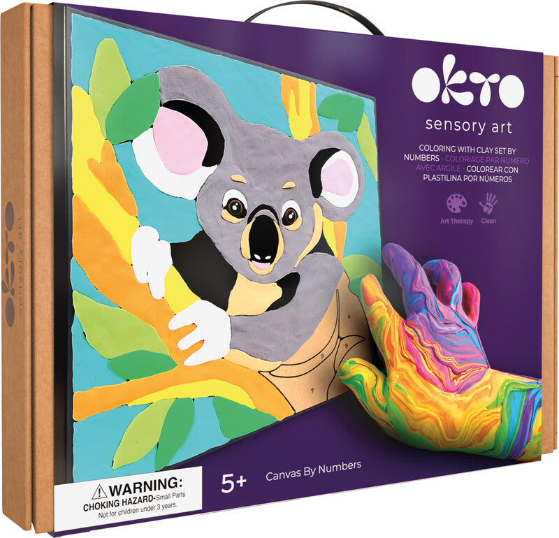Okto Sensory Art – Modelliermasse-Set Koala – ab 5 Jahren – 14 Modelliermassen – 290 × 290 mm