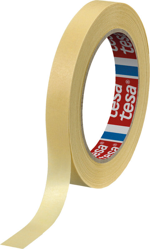 tesa Krepp-Abdeckband – 15 mm × 50 m, beige, für Innenbereich, rückstandsfrei bis 3 Tagen