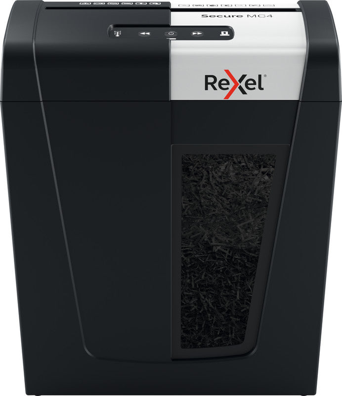 Rexel Secure MC4 – Aktenvernichter, DIN P-5, Mikroschnitt 2 × 15 mm, 4 Blatt, 14 l, A4
