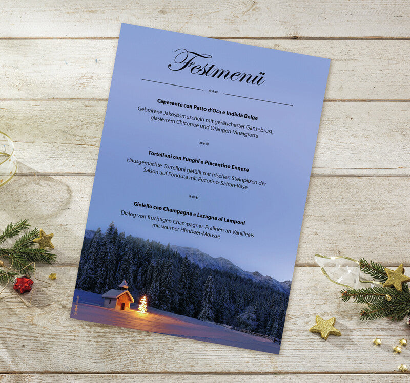 Sigel Motivpapier – A4, 90 g/m², mehrfarbig, Motiv: Christmas Chapel – für Inkjet/Laser/Kopierer – 100 Blatt