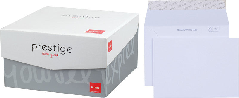 Elco Couvert C6, ohne Fenster, selbstklebend, weiss, 120 g/m² – 250 Stk.