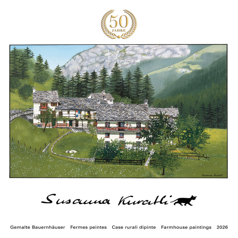 Kuratli Kunstkalender Bauernhäuser 2026 – 42 × 42 cm