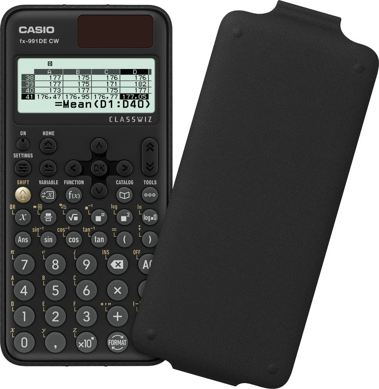 Casio Taschenrechner FX-991DE CW ClassWiz – 17-stellig, LCD, Rundung, Solar + Batterie, schwarz, 77×162×11 mm