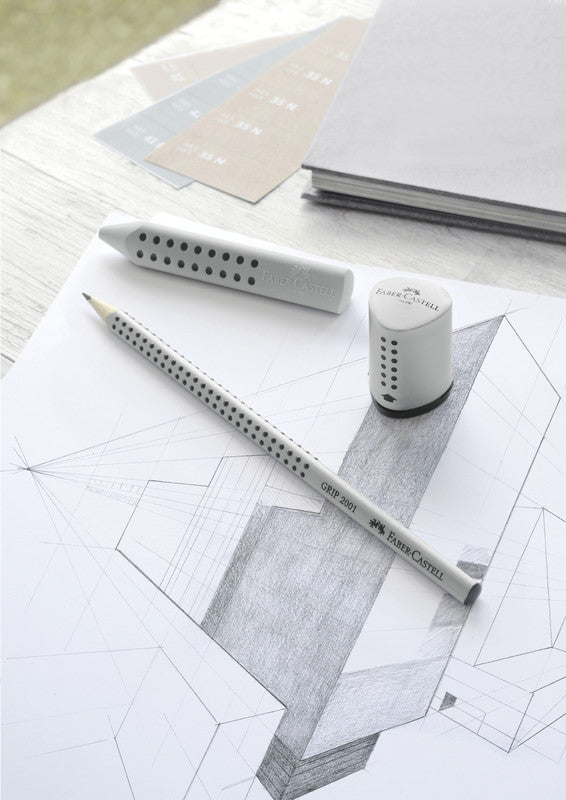 Faber-Castell Grip 2001 Bleistift, Dreikant B Mine Ø 2 mm grau