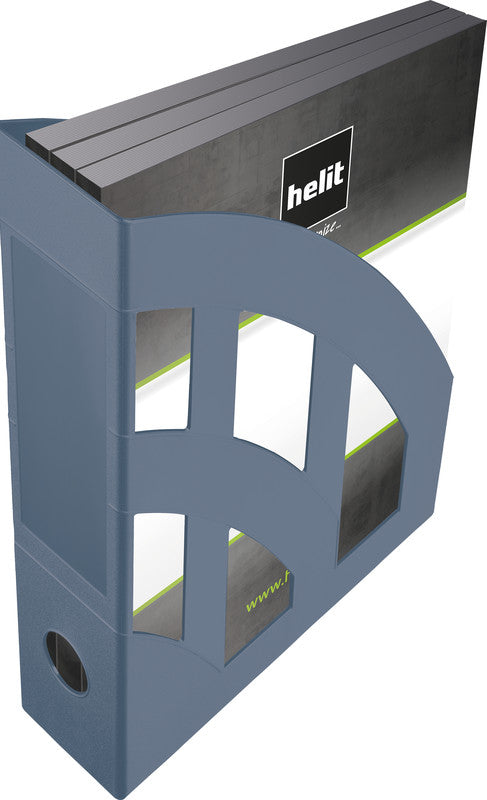 Helit the green bridge Stehsammler A4/C4 – 78 mm, blau, Kunststoff