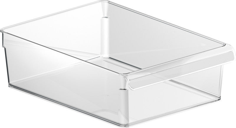 Rotho Kühlschrank-Organizer Loft – 5 l – mit Henkel, spülmaschinenfest – Kunststoff – transparent – 22 × 9 × 3