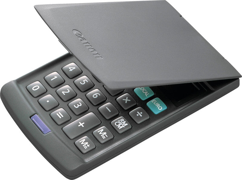 Canon Taschenrechner LS-39E – 8-stellig, LCD, Solar + Batterie, dunkelgrau, 74×120×12 mm