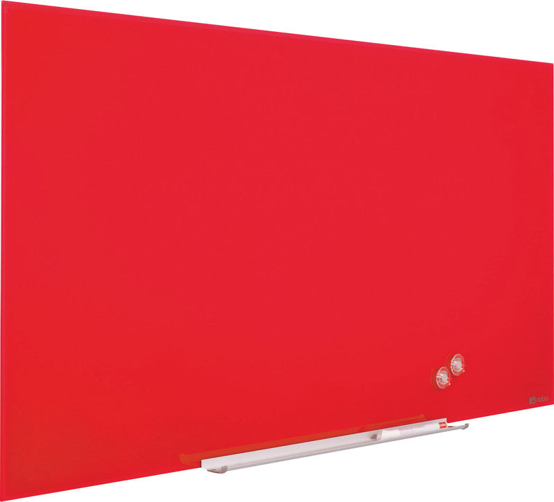 Nobo Whiteboard – 190 × 100 cm, Glas, magnetisch, Wandmontage, inkl. Marker, Magnete, Stifteablage
