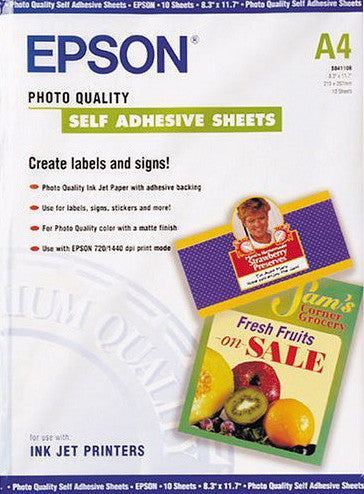 Epson Fotopapier – matt, A4, 167 g/m², 10 Blatt, einseitig – für Tintenstrahldrucker