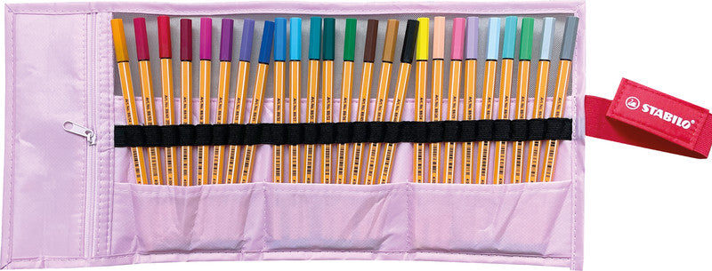 STABILO point 88 Fineliner – 25er-Set – 0,4 mm – 25 Farben, sortiert