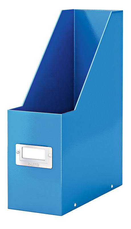 Leitz Stehsammler – Karton, mit Beschriftungsfeld, blau metallic, 253×103×330 mm