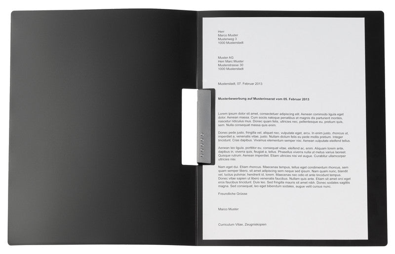 Kolma Unterschriftenmappe – 2-teilig, A4, anthrazit, Kunststoff
