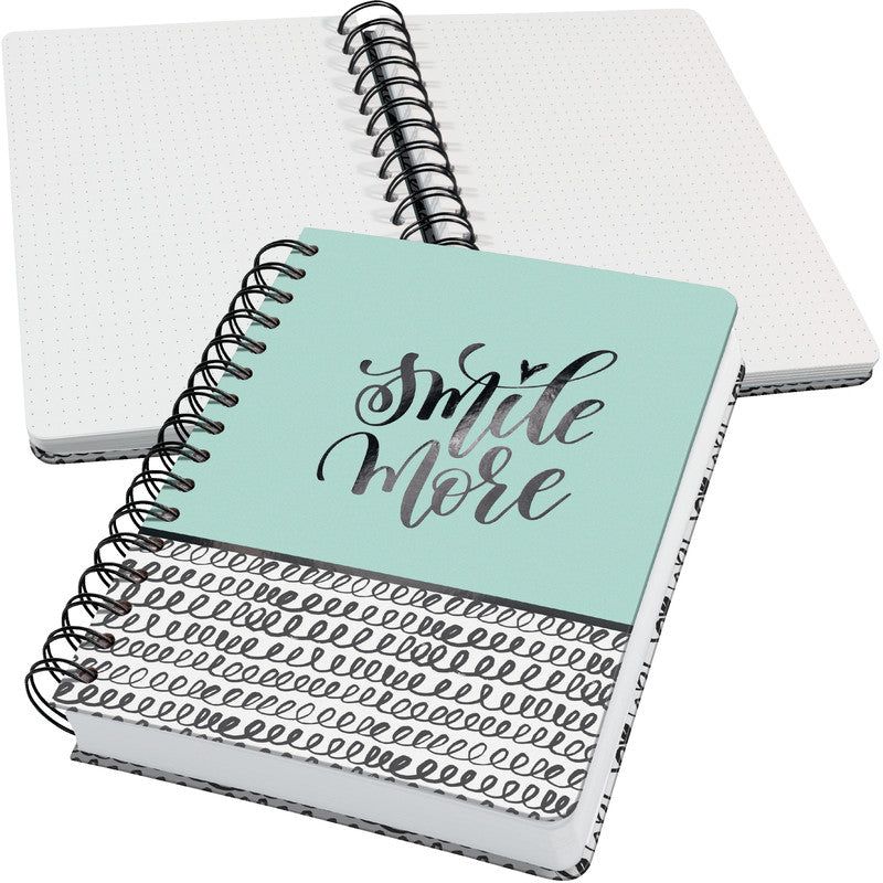 Sigel Spiralbuch JOLIE, Spiralbindung, Hardcover, 240 Seiten, perforiert, 120 g/m² – mehrfarbig