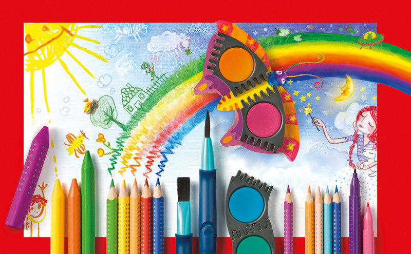 Faber-Castell Radierer Grip 2001 – für Blei- und Farbstifte – 90 × 14 × 14 mm – Kunststoff – farbig sortiert