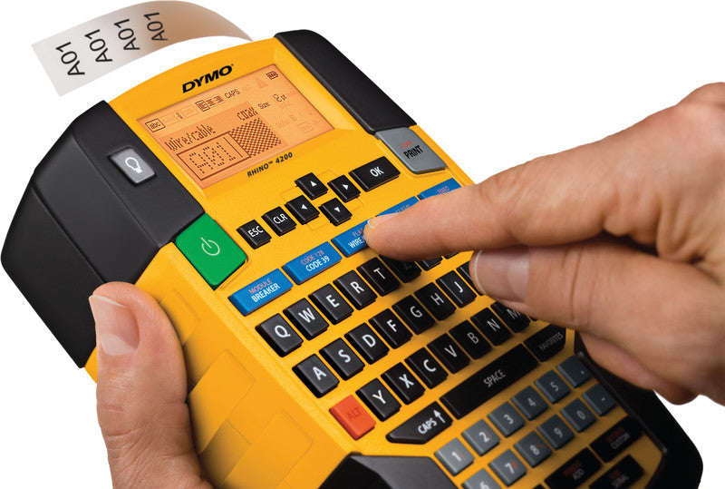DYMO LabelManager Rhino 4200 – Beschriftungsgerät für Schriftbänder 6–19 mm, Lithium-Ionen-Akku