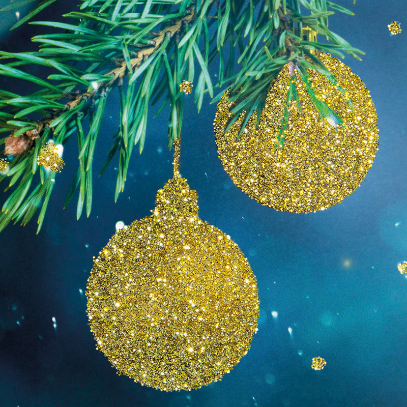 Sigel Weihnachtsgrusskarte (Goldener Glitzer) – A6 (105 × 148 mm) – mit Umschlägen, Edelkarton, 10er Pack