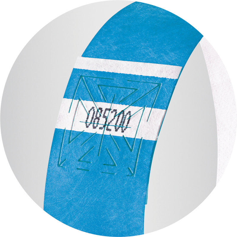 Sigel Event-Armband – 25 × 255 mm, Neonblau, Kunststoff, fortlaufend nummeriert – 120 Stk