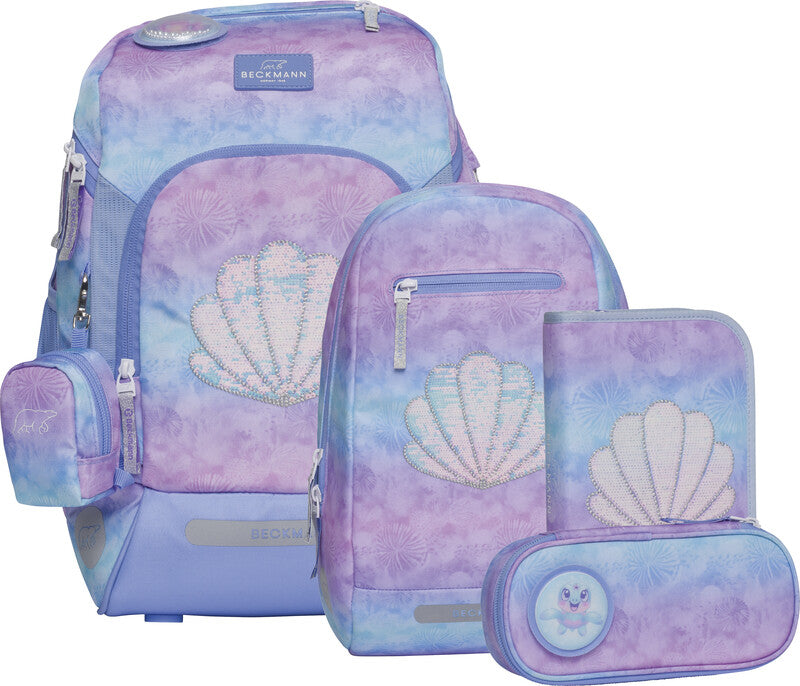 Beckmann Schulrucksack Active Air Flx – 6-teilig – Seashell – aus recycelten Materialien