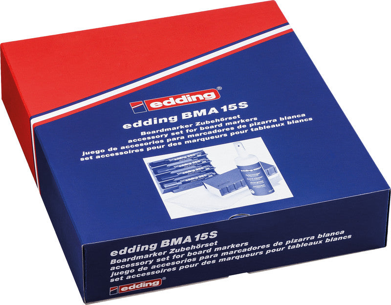 Edding Starter-Kit, inkl. Reiniger, Wischer, 4 Marker – für Whiteboards – 7-teilig
