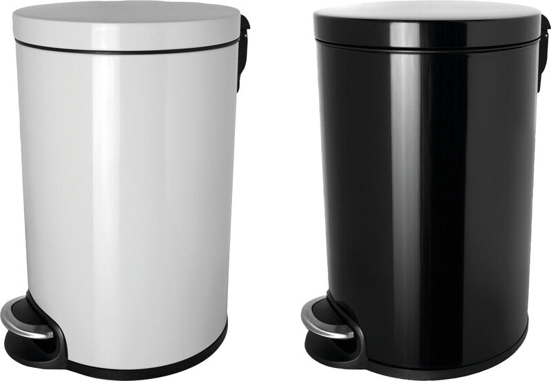 Zwingo Sicherheitspapierkorb – 5 l – Edelstahl – schwer entflammbar, korrosionsbeständig – Ø 210 × H 280 mm