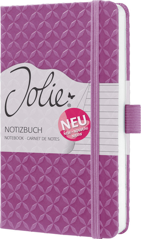 Sigel Notizbuch, A6, liniert, Fadenheftung, Hardcover, 174 Seiten, perforiert, 80 g/m² – pink/violett
