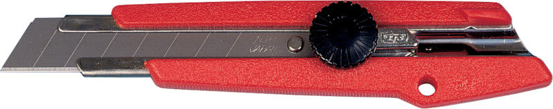 NT Cutter L-500P Cutter – 18 mm, Feststellschraube, Für Linkshänder Geeignet, Rot, Inkl. 3 Klingen