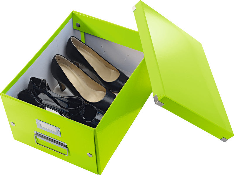 Leitz Click&Store WOW Aufbewahrungsbox B 281 × H 200 × T 370 mm – für A4, mit Deckel, stapelbar, grün