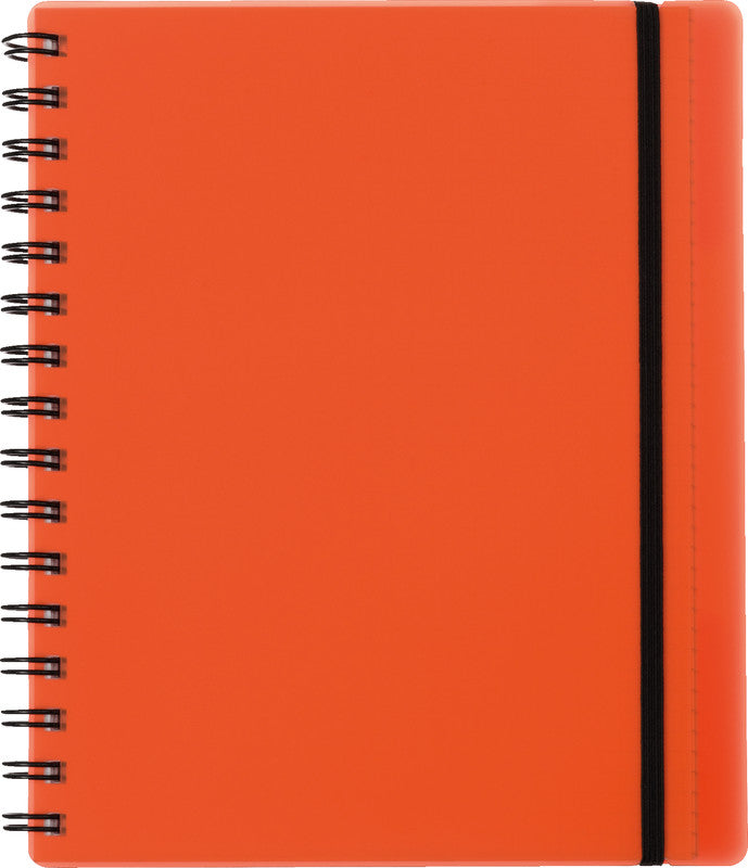 Kolma Collegeblock A5, kariert, Spiralbindung, 100 Blatt, 2-fach gelocht, perforiert, 70 g/m² – orange