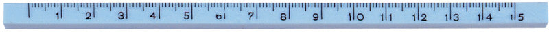 Arda Wandtafel-Lineal 15 cm – Kunststoff, Blau
