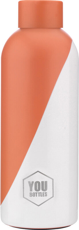 Youbottles Trinkflasche Dual – 5 dl – Edelstahl, isoliert, Schraubverschluss – Dressed Rose