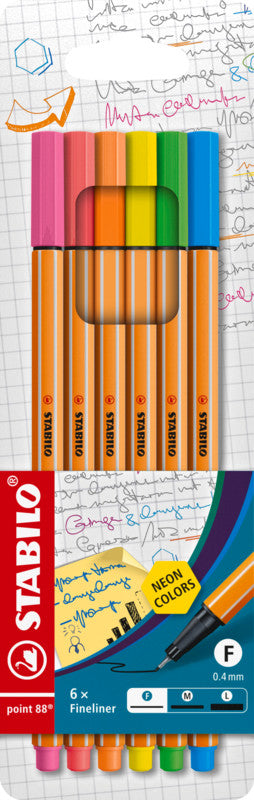 STABILO Point 88 Fineliner – 15er-Set – 0,4 mm – 15 Farben, sortiert