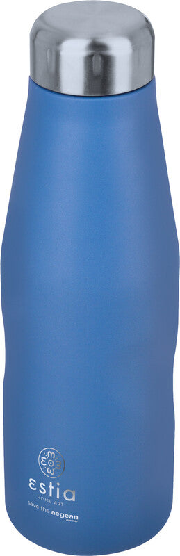 Estia Trinkflasche – 5 dl – Edelstahl, isoliert, Schraubverschluss, auslaufsicher, BPA-frei – Denim Blue
