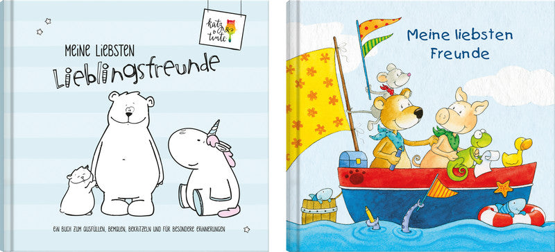 Grätz Verlag Meine liebsten Freunde Freundebuch – 170 × 160 mm – 96 Seiten – Deutsch, gebunden, Meer