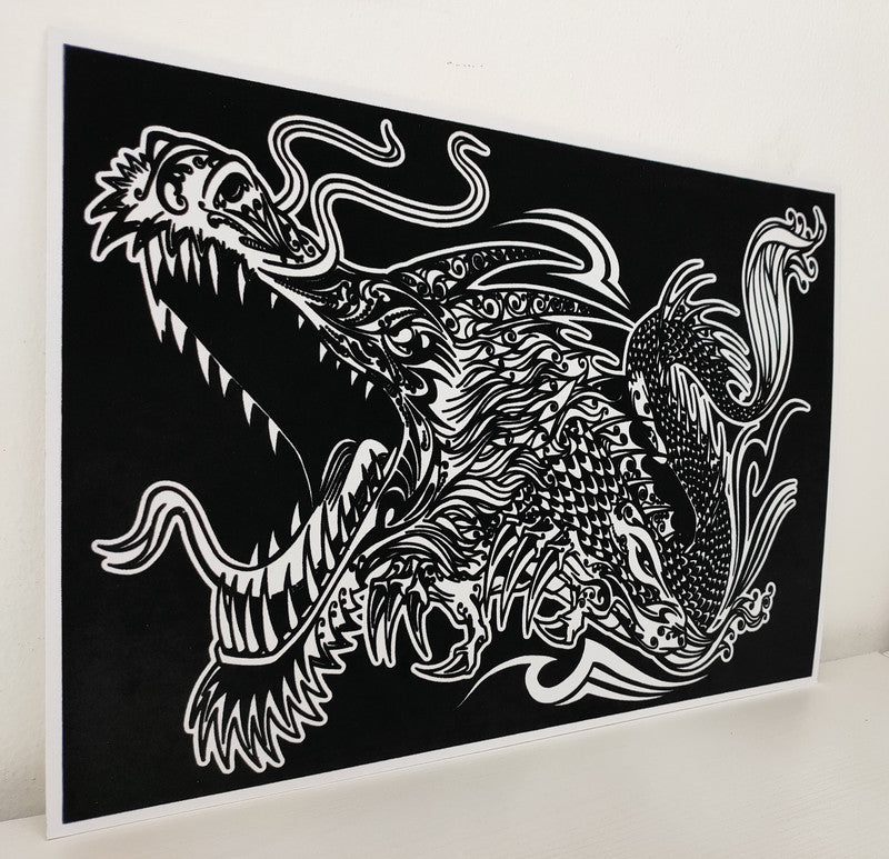 Tataruga Malkarton, Karton, 29,7 × 21 cm, schwarz