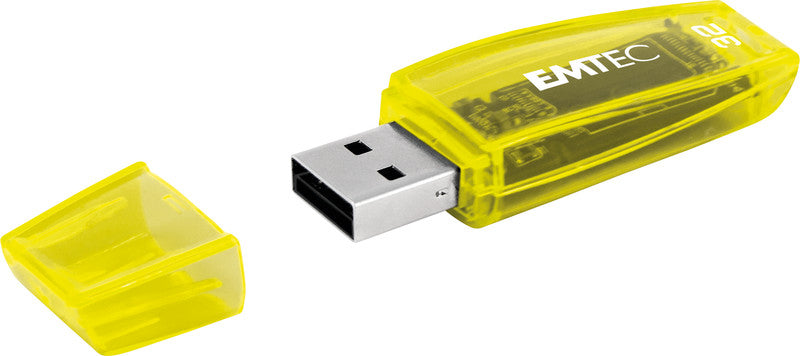 Emtec C410 neon – 64 GB USB-Stick USB 2.0, Lesen 15 MB/s, Schreiben 5 MB/s, 2er-Pack, neonorange/neongelb