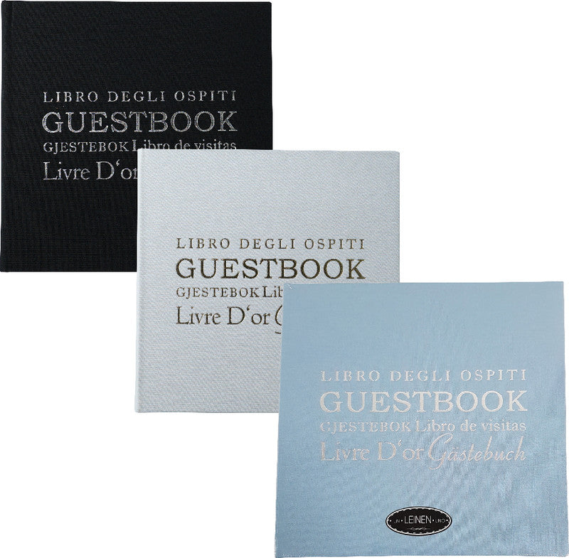 Eibert Gästebuch – 240 × 240 mm – 154 Seiten – gebunden, Stoffeinband, weiss
