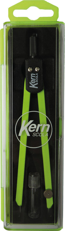 Kern scola Zirkel – Schenkellänge 13,5 cm, Radius 15 cm, Aufnahme bis 3,5 mm, Messing, Gelb