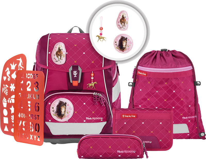Step by Step Schulrucksack 2in1 – 5-teilig – Horse Love Pferdefreunde – umweltfreundliche Verpackung